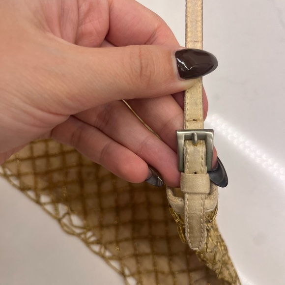 Prada Gold Beaded Silk Chiffon Lined Mini Evening Bag - Picture 6 of 11